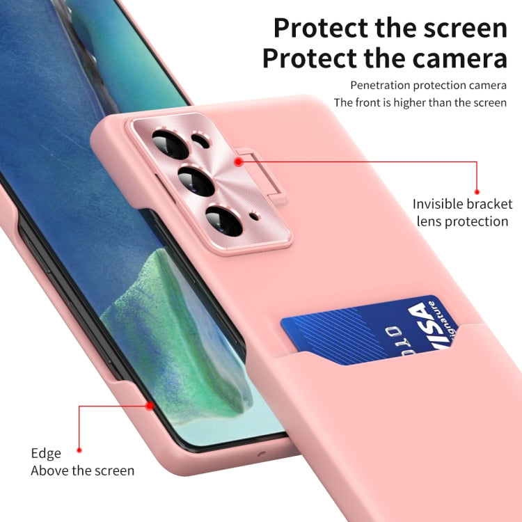 For Samsung Galaxy Note20 Pure Color Invisible Lens Holder Phone Case