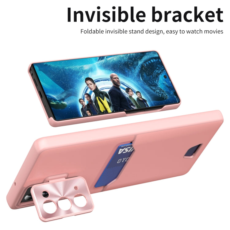 For Samsung Galaxy Note20 Pure Color Invisible Lens Holder Phone Case