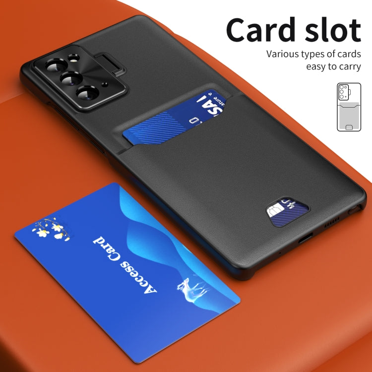 For Samsung Galaxy Note20 Pure Color Invisible Lens Holder Phone Case