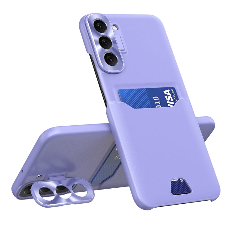 For Samsung Galaxy S22+ 5G Pure Color Invisible Lens Holder Phone Case