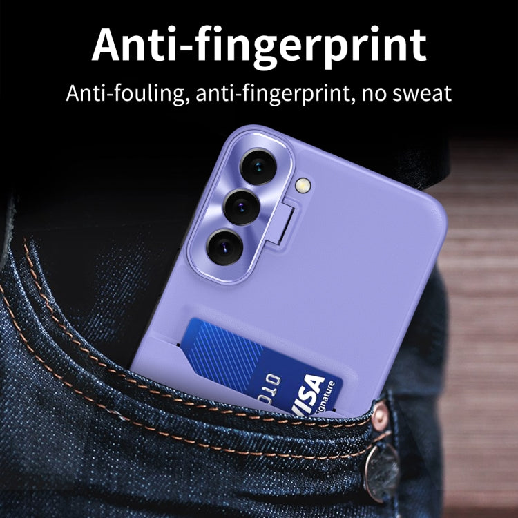 For Samsung Galaxy S22+ 5G Pure Color Invisible Lens Holder Phone Case