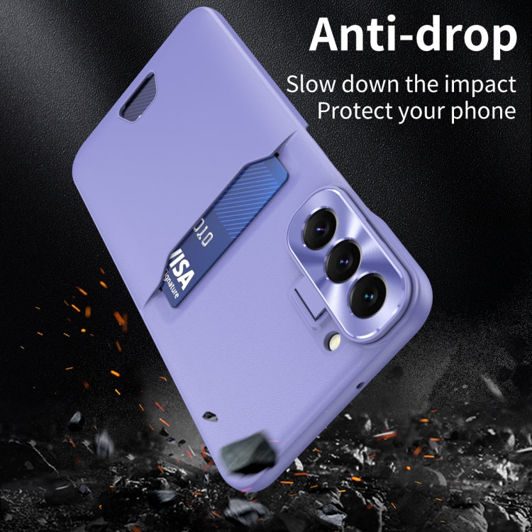 For Samsung Galaxy S22+ 5G Pure Color Invisible Lens Holder Phone Case