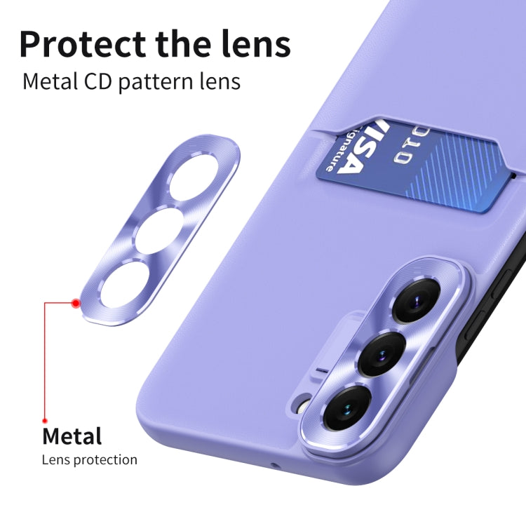 For Samsung Galaxy S22+ 5G Pure Color Invisible Lens Holder Phone Case