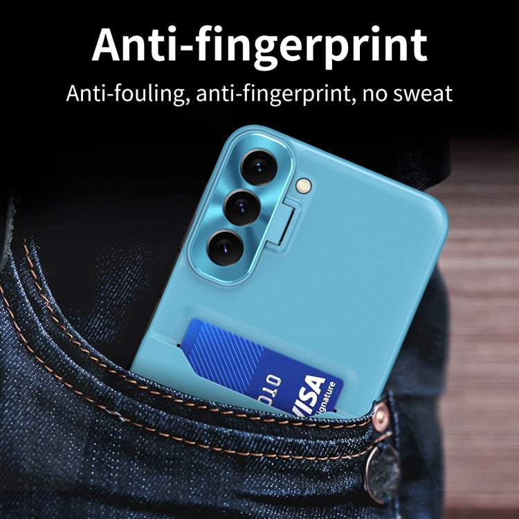 For Samsung Galaxy S22+ 5G Pure Color Invisible Lens Holder Phone Case