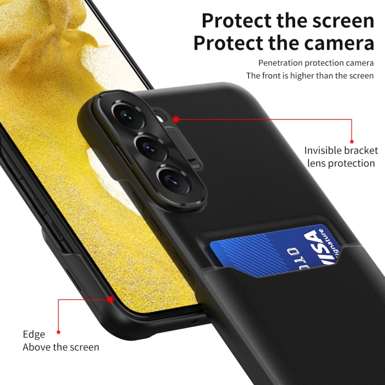 For Samsung Galaxy S22+ 5G Pure Color Invisible Lens Holder Phone Case