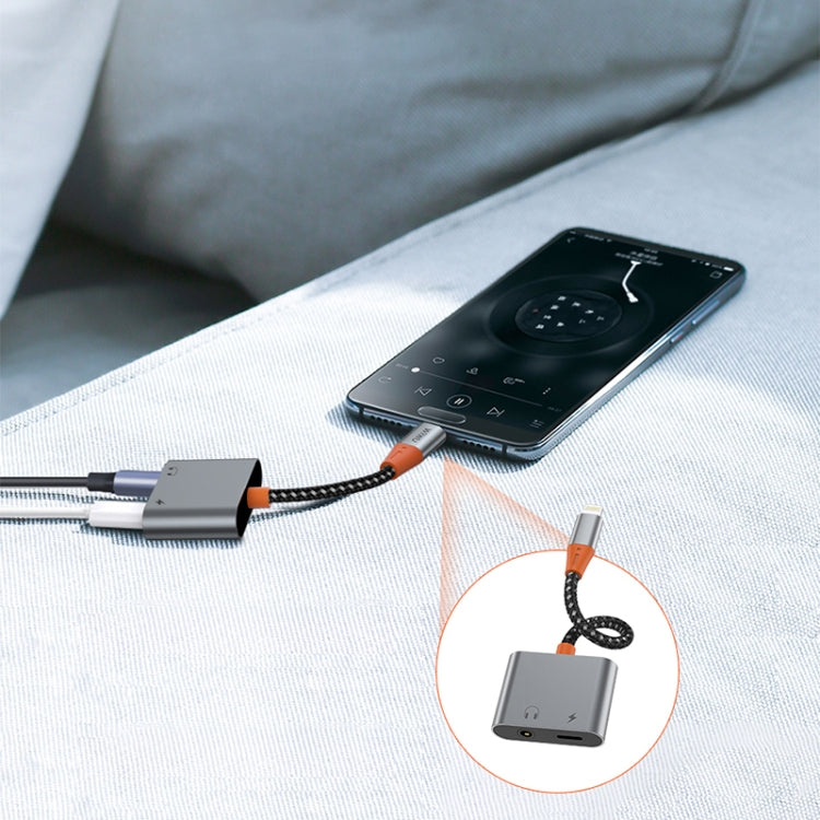 WIWU LT09 8 Pin Male to Dual 8 Pin Female Audio Earphone Adapter
