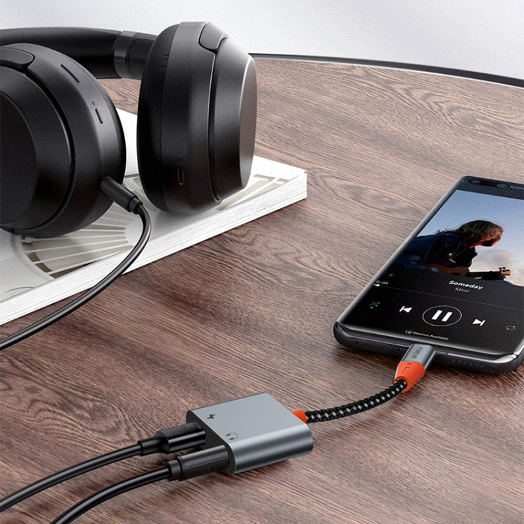 WIWU LT09 8 Pin Male to Dual 8 Pin Female Audio Earphone Adapter