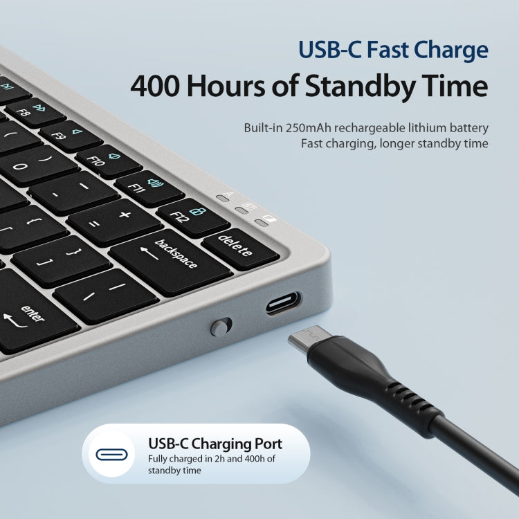 DUX DUCIS OK Series V1 Universal Tablet Bluetooth Keyboard Leather Case with Touchpad(Black)