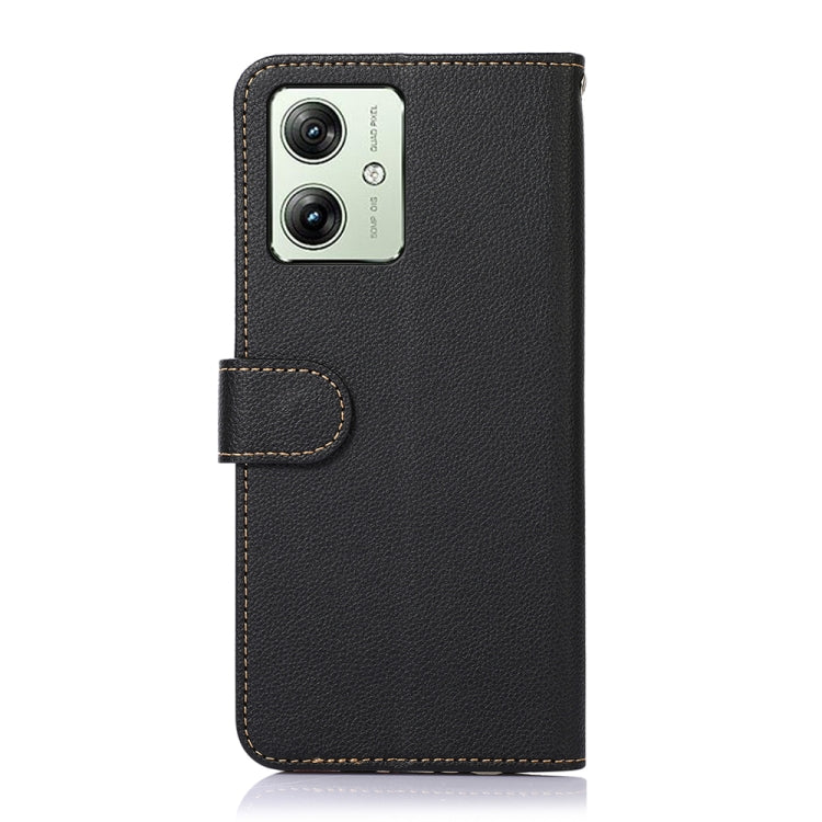 For Motorola Moto G64 5G KHAZNEH Litchi Texture Leather RFID Phone Case