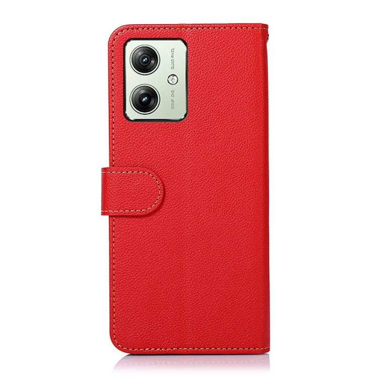 For Motorola Moto G64 5G KHAZNEH Litchi Texture Leather RFID Phone Case