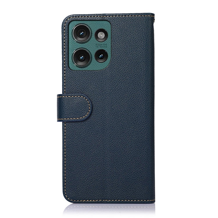 For Motorola Edge 50 KHAZNEH Litchi Texture Leather RFID Phone Case