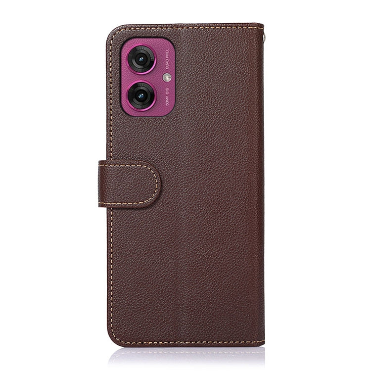 For Motorola Moto G55 5G KHAZNEH Litchi Texture Leather RFID Phone Case