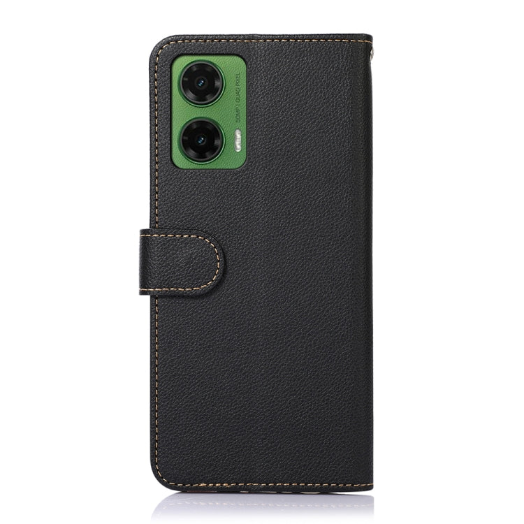 For Motorola Moto G35 5G KHAZNEH Litchi Texture Leather RFID Phone Case