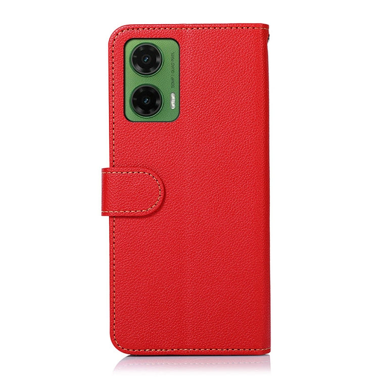 For Motorola Moto G35 5G KHAZNEH Litchi Texture Leather RFID Phone Case