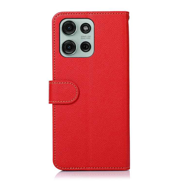 For Motorola Moto G75 5G KHAZNEH Litchi Texture Leather RFID Phone Case