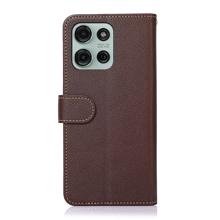 For Motorola Moto G75 5G KHAZNEH Litchi Texture Leather RFID Phone Case