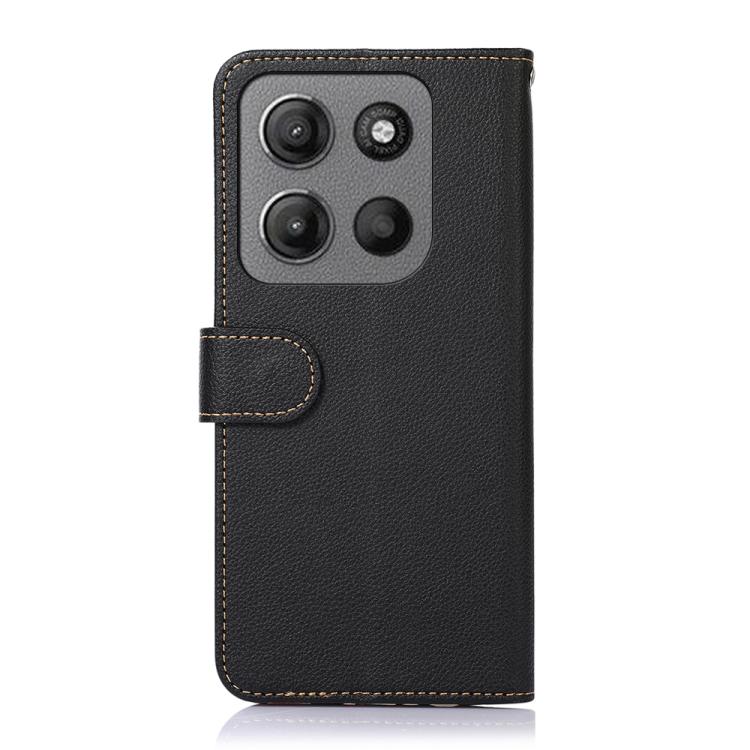 For Motorola Moto G15 4G / G05 KHAZNEH Litchi Texture Leather RFID Phone Case