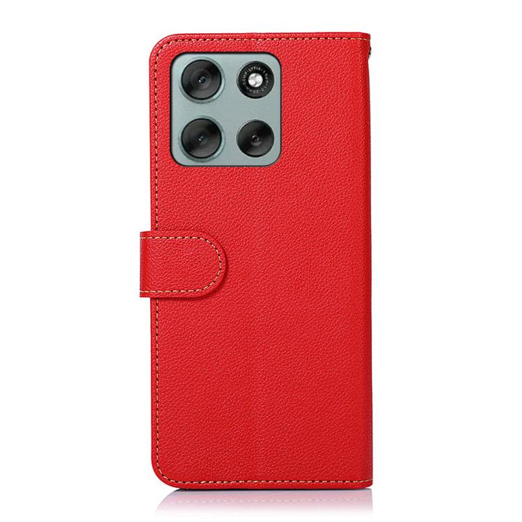 For Motorola Moto G86 Power KHAZNEH Litchi Texture Leather RFID Phone Case