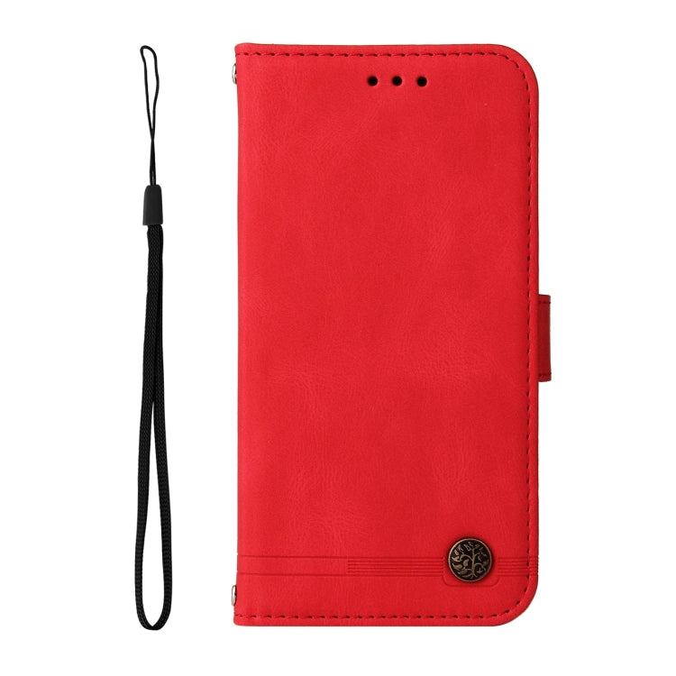 For Xiaomi Redmi Note 12 4G Global Skin Feel Life Tree Metal Button Leather Phone Case