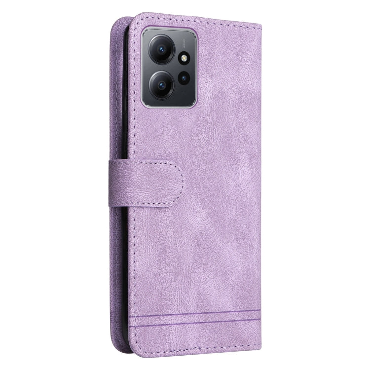 For Xiaomi Redmi Note 12 4G Global Skin Feel Life Tree Metal Button Leather Phone Case