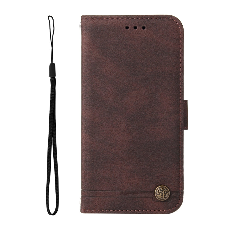 For Xiaomi Redmi Note 12 4G Global Skin Feel Life Tree Metal Button Leather Phone Case