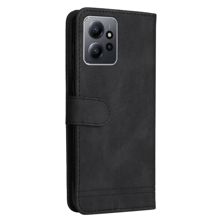 For Xiaomi Redmi Note 12 4G Global Skin Feel Life Tree Metal Button Leather Phone Case