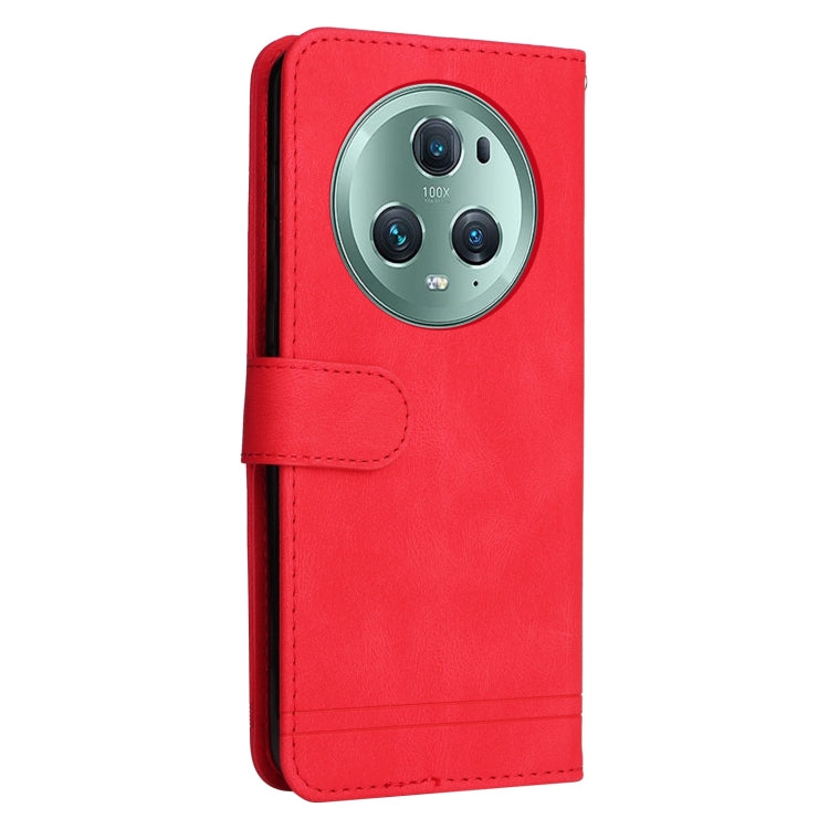 For Honor Magic5 Pro Skin Feel Life Tree Metal Button Leather Phone Case