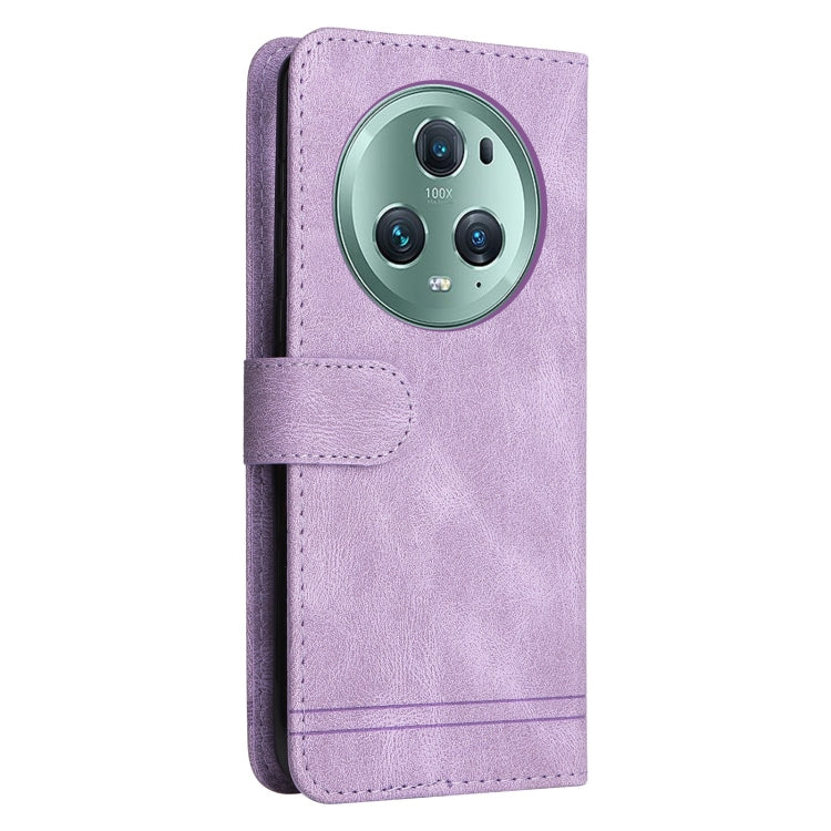 For Honor Magic5 Pro Skin Feel Life Tree Metal Button Leather Phone Case