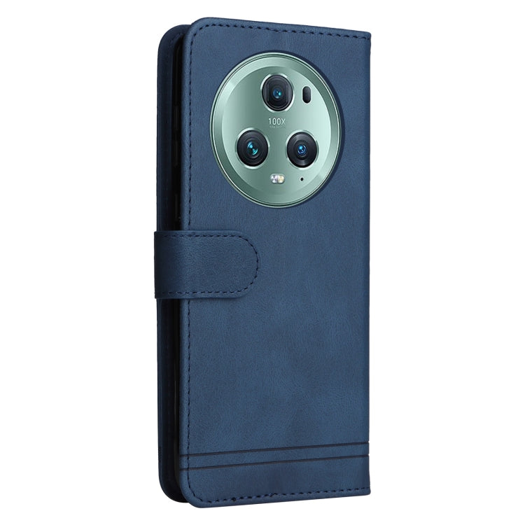 For Honor Magic5 Pro Skin Feel Life Tree Metal Button Leather Phone Case