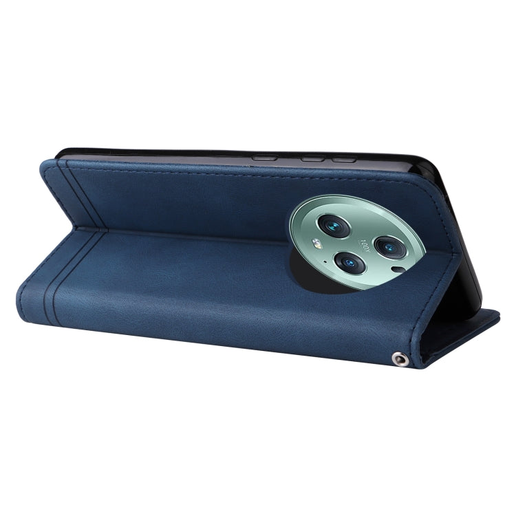 For Honor Magic5 Pro Skin Feel Life Tree Metal Button Leather Phone Case