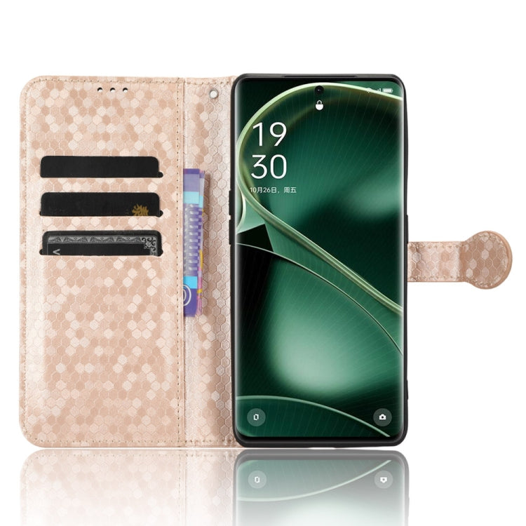 For OPPO Find X6 5G Honeycomb Dot Texture Leather Phone Case