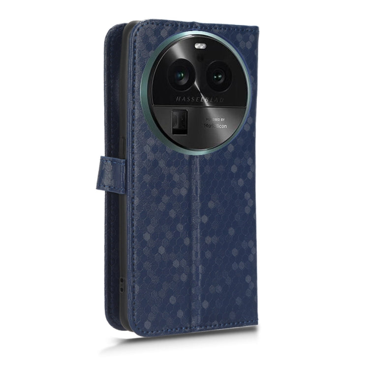 For OPPO Find X6 5G Honeycomb Dot Texture Leather Phone Case