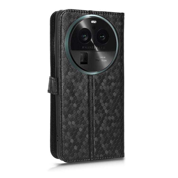 For OPPO Find X6 Pro 5G Honeycomb Dot Texture Leather Phone Case
