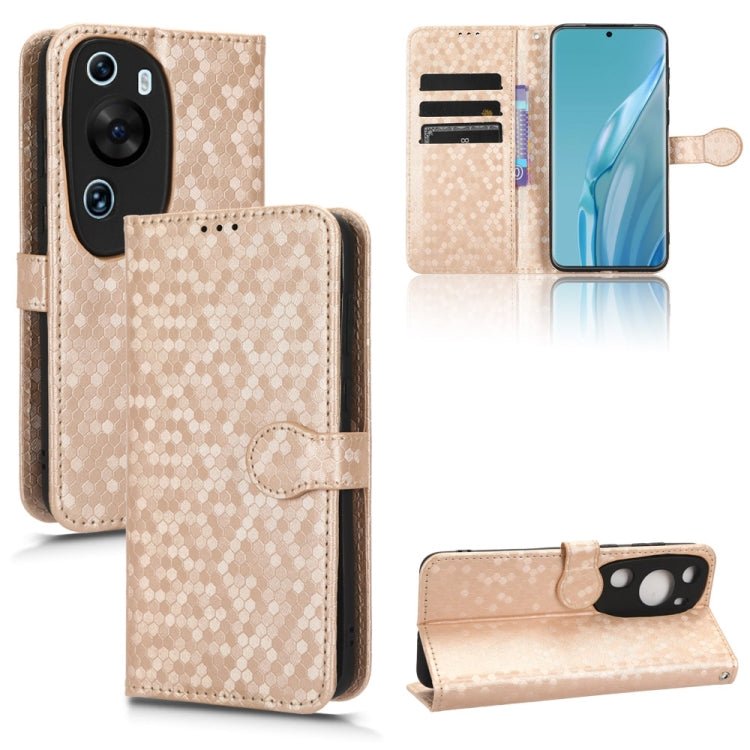 For Huawei P60 Art Honeycomb Dot Texture Leather Phone Case