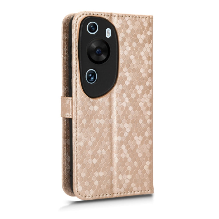 For Huawei P60 Art Honeycomb Dot Texture Leather Phone Case