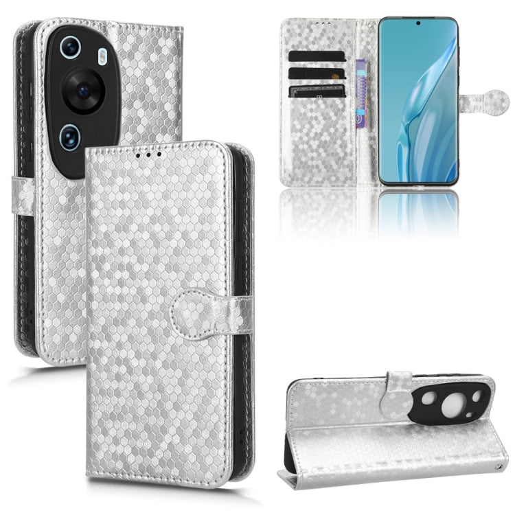 For Huawei P60 Art Honeycomb Dot Texture Leather Phone Case