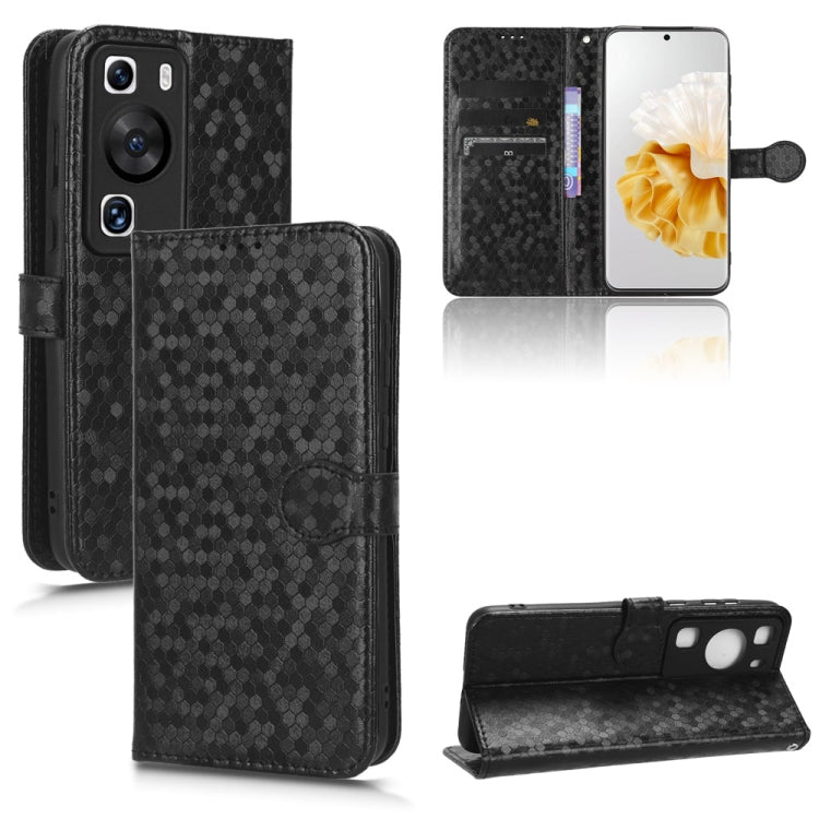 For Huawei P60 / P60 Pro Honeycomb Dot Texture Leather Phone Case