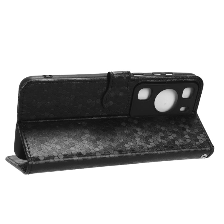 For Huawei P60 / P60 Pro Honeycomb Dot Texture Leather Phone Case