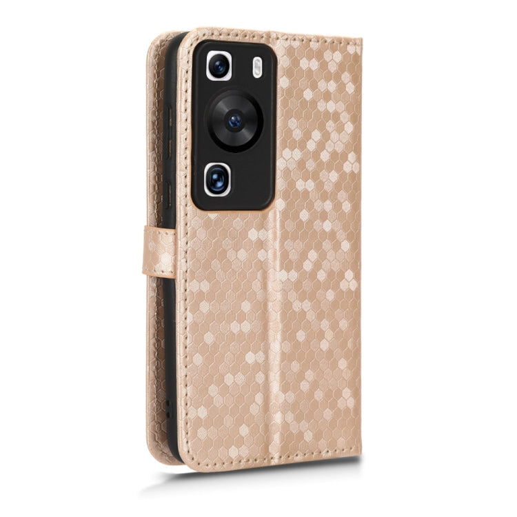 For Huawei P60 / P60 Pro Honeycomb Dot Texture Leather Phone Case