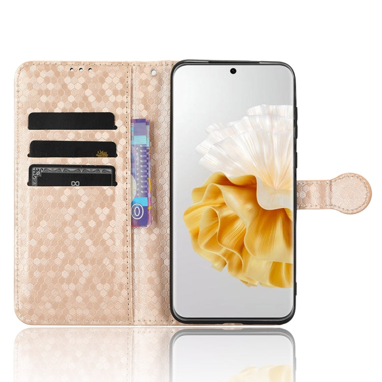 For Huawei P60 / P60 Pro Honeycomb Dot Texture Leather Phone Case