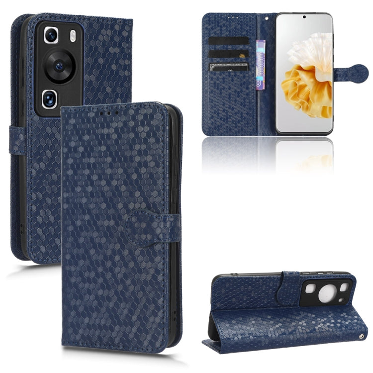 For Huawei P60 / P60 Pro Honeycomb Dot Texture Leather Phone Case