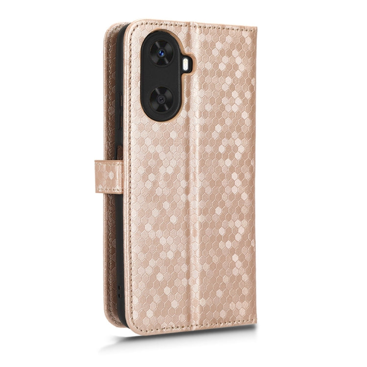 For Huawei Enjoy 60 4G Honeycomb Dot Texture Leather Phone Case