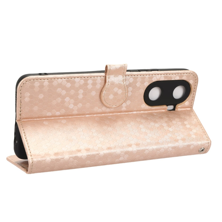 For Huawei Enjoy 60 4G Honeycomb Dot Texture Leather Phone Case
