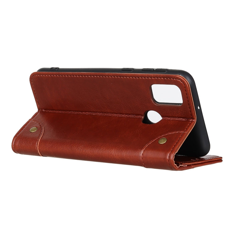 For Huawei P Smart (2020) Copper Buckle Nappa Texture Horizontal Flip Leather Case with Holder & Card Slots & Wallet