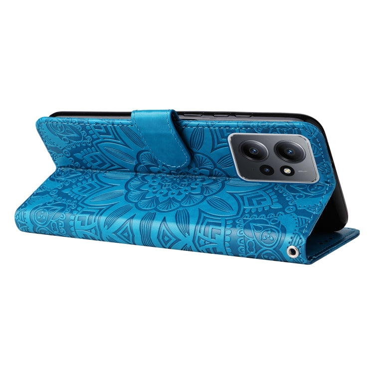For Xiaomi Redmi Note 12 4G Global Embossed Sunflower Leather Phone Case