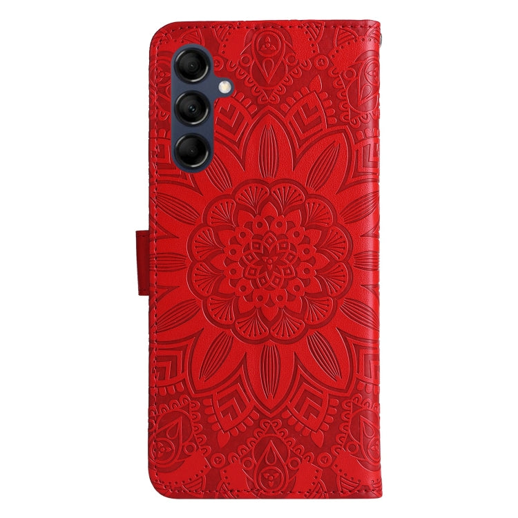 For Samsung Galaxy M14 5G Embossed Sunflower Leather Phone Case
