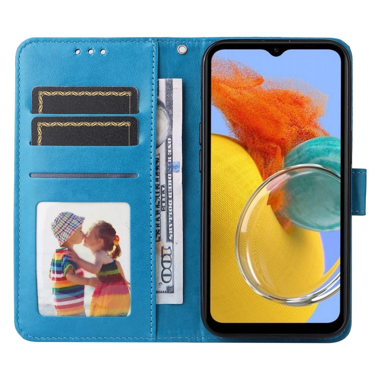 For Samsung Galaxy M14 5G Embossed Sunflower Leather Phone Case