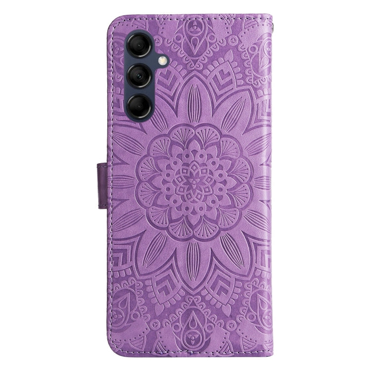 For Samsung Galaxy M14 5G Embossed Sunflower Leather Phone Case