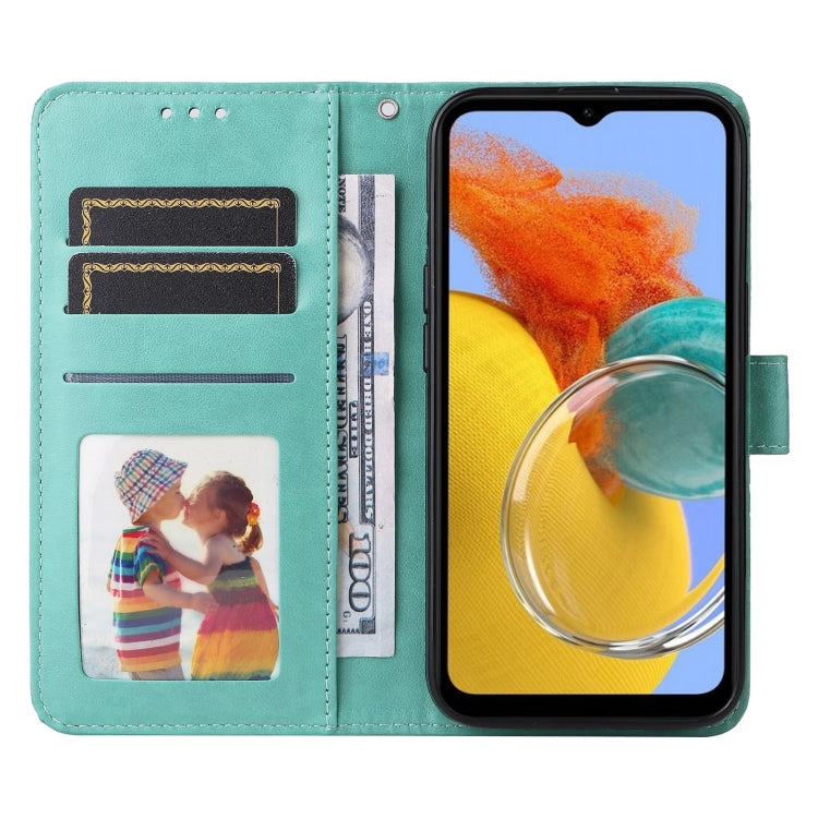For Samsung Galaxy M14 5G Embossed Sunflower Leather Phone Case