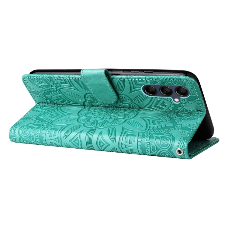For Samsung Galaxy M14 5G Embossed Sunflower Leather Phone Case